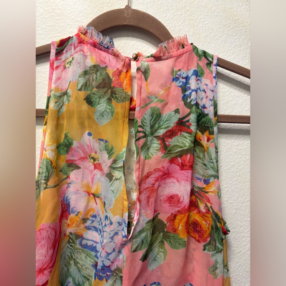Anthropologie x Nikasha MOREVIA Sz Sm Pink Floral Embroidered - Picture 6 of 8